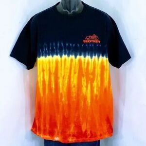 Easyriders Magazine T Shirt Vtg Mens Flame Black Tie Dye Logo Preshrunk Tee Sz L